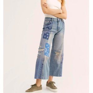Free People Cotton Patchwork Jeans. 24, 26